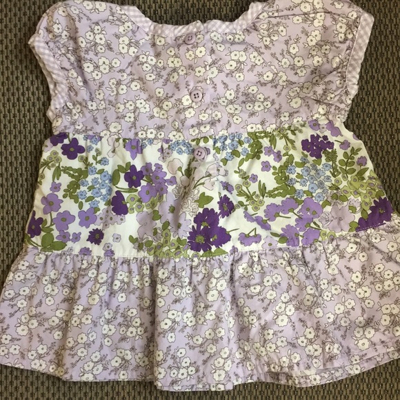 Gymboree lavender floral pattern baby dress - Picture 2 of 5